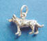 sterling silver wolf charm