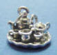 sterling silver tea set charm