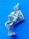 sterling silver boy with kite charm