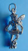 sterling silver fairy with flowers charm