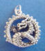 sterling silver dragon charm