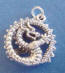 sterling silver dragon charm