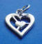 sterling silver heart in heart charm