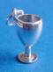 sterling silver wine goblet charm