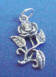 sterling silver rose charm