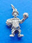 sterling silver clown charm