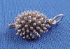 sterling silver 3-d hedgehog charm