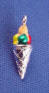 sterling silver 3-d multi-color enamel thomas sabo ice cream cone charm