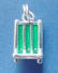 sterling silver green enamel beach chair charm