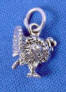 sterling silver 3-d turkey charm