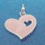 sterling silver pink enamel heart charm