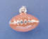 sterling silver brown enamel football charm