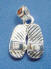 sterling silver cz beach sandals charm