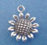 sterling silver sunflower charm