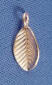 sterling silver 3-d thai karen hill tribe magnolia leaf charm