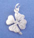 sterling silver four leaf clover charm