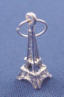 sterling silver 3-d eiffel tower charm