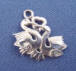 sterling silver lovebirds wedding cake pull charm