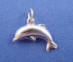 sterling silver 3-d dolphin charm