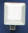 sterling silver square bevel cuff link