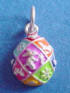 sterling silver multi-color enamel easter egg charm