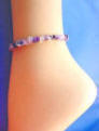 handcrafted sterling silver genuine gemstone anklets