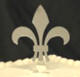 solid metal fleur de lis wedding cake topper