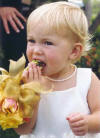 how cute is this flowergirl? she is wearing our pearl flowergirl necklace.