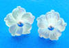 sterling silver mother of pearl flower earrings