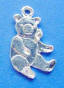 sterling silver teddy bear charm