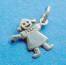 sterling silver flat handmade doll charm