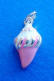 sterling silver pink enamel seashell charm