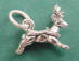 sterling silver reindeer charm