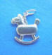 sterling silver rocking horse charm