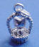 sterling silver kitten in basket charm
