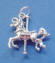 sterling silver carousel horse charm