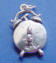 sterling silver alarm clock charm