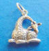 sterling silver giraffe charm