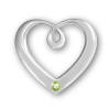 sterling silver august heart birthstone