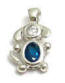 sterling silver december dog birthstone charm