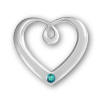 sterling silver december birthstone heart