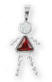 sterling silver january girl birthstone charm