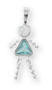 sterling silver march girl birthstone charm