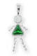 sterling silver may girl birthstone charm