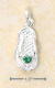 Sterling silver sandal flip flop cubic zirconia birthstone charms