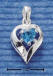 sterling silver december heart birthstone charm