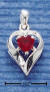 sterling silver july heart birthstone charm