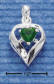 sterling silver may heart birthstone charm