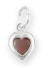 sterling silver january heart birthstone charm