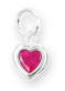 sterling silver july heart birthstone charm